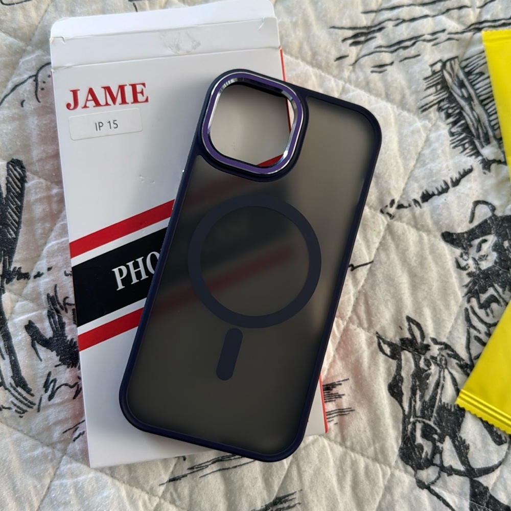 Purple iPhone 15 protective case